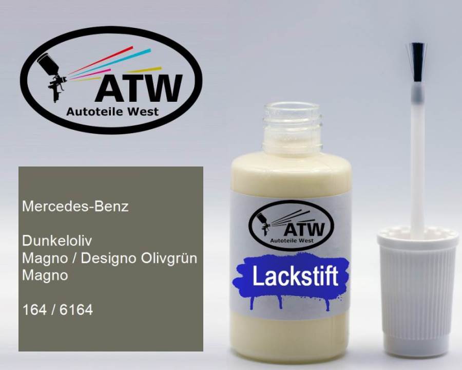 Mercedes-Benz, Dunkeloliv Magno / Designo Olivgrün Magno, 164 / 6164: 20ml Lackstift, von ATW Autoteile West.